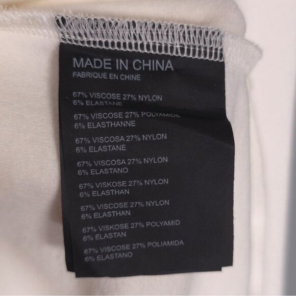 NWT CLUB MONACO Women’s ANGILE Mini DRESS ROBE WHITE/BLANC Size MEDIUM - Picture 11 of 11